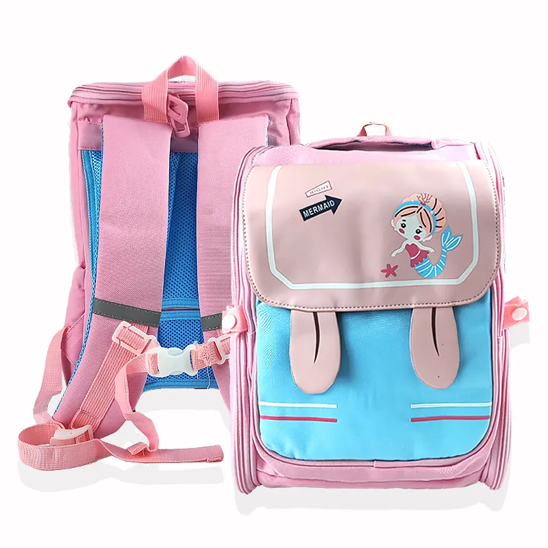 Mochila escolar personalizada de gran capacidad para niños y estudiantes, morral escolar con dibujos animados en 3D de conejo, Unisex, nuevo diseño Popular, 2023