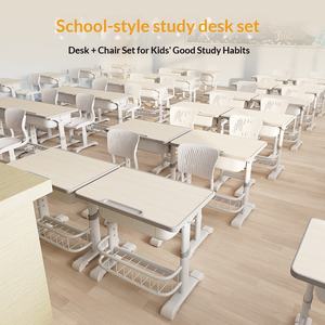 Ensemble bureau et chaise réglables pour enfants, étudiants, apprentissage à domicile, salle de classe, espace d'étude - Product Image 5