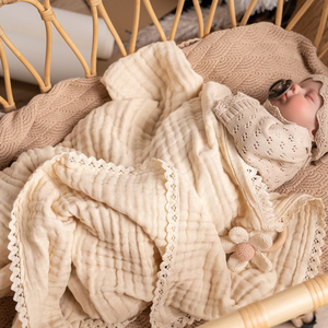 Manta <span class=keywords><strong>de</strong></span> Bebé Tejida <span class=keywords><strong>a</strong></span> Crochet con Diseño <span class=keywords><strong>de</strong></span> Conchas Marinas, 100% Algodón Orgánico Suave, Precio <span class=keywords><strong>de</strong></span> Fábrica, Nuevo Estilo, Personalizable <span class=keywords><strong>para</strong></span> Recién Nacidos - Product Image 3