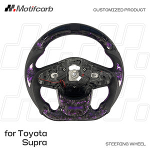 พวงมาลัย A90ไฟเบอร์คาร์บอนปลอมแปลงสีม่วงพร้อมจอแสดงผล LED rpm สำหรับ Toyota GR Supra Coupe A91 2.0 2018-2026 - Product Image 2