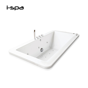 Baignoire autoportante moderne en acrylique avec fonction massage et finition blanche - Product Image 2