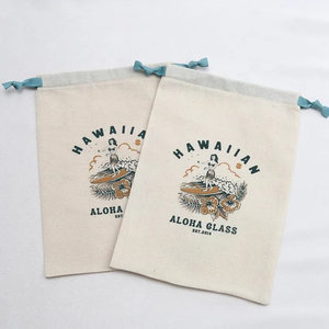 High Quality Cotton Linen <b>Drawstring</b> Skincare Product Perfume Packing Bag Custom Logo Printed Gift Makeup Linen <b>Pouch</b> - Product Image 2