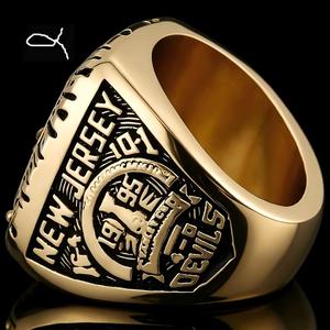 Anillo de Campeonato de los New Jersey Devils de <span class=keywords><strong>1995</strong></span>, Anillo Conmemorativo de la Liga Nacional de Hockey, Anillo de Aleación para Fanáticos - Product Image 4