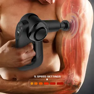 Novo produto 2024 dispositivo de massagem vibratória para tecidos profundos, massageador relaxante muscular, terapia sem fio, pistola de massagem quente e fria