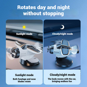 Nouvel Avion Rotatif Solaire Créatif pour Voiture, Ornement Décoratif Oscillant en ABS pour Console Centrale - Product Image 5