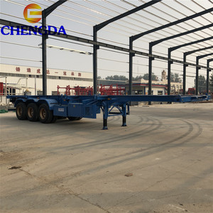 Chengda 3 essieux 40ft <span class=keywords><strong>squelette</strong></span> châssis à plat remorque 40ft conteneur remorque à vendre - Product Image 4