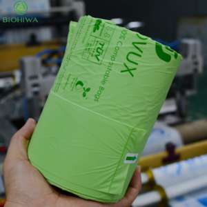 Chất Lượng Cao Trung Quốc Phân Hủy Sinh Học Compostable Thùng Rác Bin Lót 43x45Cm/63x80Cm 15um-60um Màu Xanh Lá Cây/Đen Cho Phân Bón Thức Ăn Sử Dụng - Product Image 2