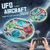 Jouet volant intérieur/extérieur, avion télécommandé 2,4 GHz, RC UFO avec lumières LED et maintien d'altitude 360° °   Avion en mousse EPP à roulettes