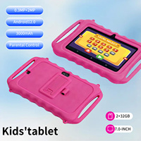 Nouvelle tablette enfant 7 pouces Android avec support pivotant, 2 Go RAM, 32 Go ROM, processeur MTK Quad Core 1,2 GHz, partage d'écran, Wi-Fi, GSM, GPS, longue autonomie