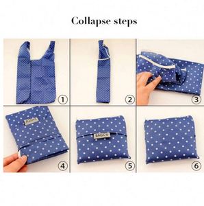 Custom Eco Friendly Tote Bag Recycle Nylon Foldable Grocery <b>Folding</b> Shopping Bag Polyester Reusable Eco Friendly Shopping Bag - Product Image 6
