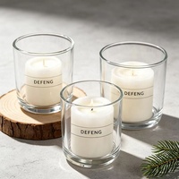 Bougies parfumées de luxe pour la maison en verre, avec logo personnalisé, couleurs variées, porte-bougies vides pour Noël