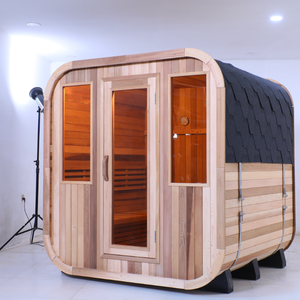 Sauna de Madera de Cedro para Exteriores de Nuevo Diseño, Sauna de Vapor Húmedo para Jardín o Patio Trasero - Product Image 2