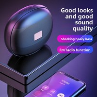 Mini haut-parleur portable T11 TWS pour son extérieur sans fil 5.0 avec boîtier en plastique et radio FM