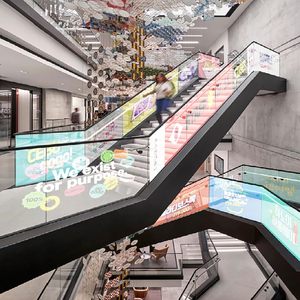 LED Flexible Transparent <b>Film</b> Screen P10 9.534W x 39.434H Indoor Wall Mount Advertising Display Silver Color - Product Image 3