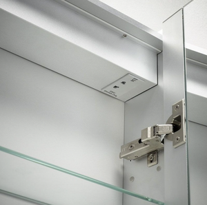 הגעה חדש לחדר אמבטיה סגסוגת אלומיניום הבל מודרני עמיד למים ארונות רפואה ארון עם מראה - Product Image 4