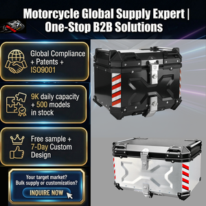 Novo Design de Caixa Traseira para Motocicleta PP 45L, Tamanho Grande, Ajuste Universal, Liberação Rápida - Product Image 1