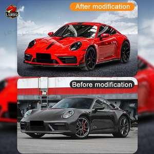 Pour Porsche <span class=keywords><strong>911</strong></span> 992 2019-2024 WP Style diffuseur arrière en Fiber de carbone becquet jupes latérales Kit de corps de lèvre avant - Product Image 5