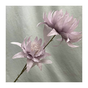 Mur floral artificiel réaliste en tissu brossé, 2 têtes, motif <span class=keywords><strong>lotus</strong></span> des neiges alpin, pour fond de salle de mariage et décoration de salon - Product Image 5