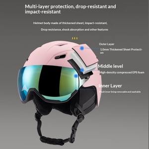 Casque de ski unisexe de haute qualité NJ pour adultes, taille réglable, ventilation, casque de ski sportif avec visière - Product Image 4