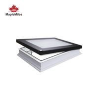 Claraboya de Aluminio con Ventanas de Vidrio Impermeables de 70 mm para Balcón y Techo Maplemiles