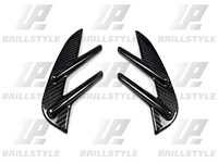 Couvre-aération latérale en carbone sec, garnitures de conduit d'air, incrustations de type « Gill », à coller, pour extérieur BMW G80 M3, garnitures de pare-chocs latéraux 2021+