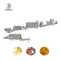Ligne de production de céréales à économie d'énergie, équipement de fabrication de snacks soufflés multi-formes pour le petit-déjeuner, machine à fabriquer des flocons de maïs et des boules de cacao