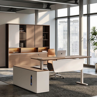 Offre Spéciale de bureau électrique en bois à hauteur réglable à 2 moteurs pour bureau intelligent Design moderne avec tiroir
