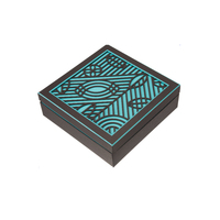Boîte cadeau en carton rigide de luxe personnalisée avec couvercle et base carrés, revêtement UV, motif en relief, Caja De Regalo