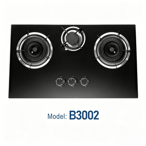 Table de cuisson à gaz encastrable en verre trempé 3 brûleurs, cuisinière à gaz intelligente à trois têtes pour la cuisine domestique - Product Image 1