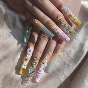 <span class=keywords><strong>Ongles</strong></span> en acrylique français de luxe à couverture complète avec <span class=keywords><strong>colle</strong></span>, <span class=keywords><strong>faux</strong></span> <span class=keywords><strong>ongles</strong></span> réutilisables, cristaux scintillants, pour mariage, fête, usage quotidien, MOQ 1 - Product Image 6