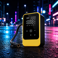 Pompe à gonfler les pneus de voiture pour usage d'urgence avec moniteur de pression des pneus, gonfleur de pneus portable ABS et lumière LED