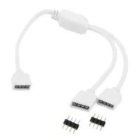 Connecteur de câble pour bande LED, accessoires pour bande LED, répartiteur RGB 1, 2, 3, 4 voies, connecteur femelle 4 broches droit 10 mm, câble d'extension pour bande LED
