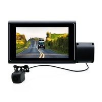 Caméra de voiture DVR double écran LCD 4G avec GPS, point d'accès WiFi, diffusion en direct, ADAS, enregistreur vidéo boîte noire, double objectif, Android 8.1, 1 an de garantie BW-W318S