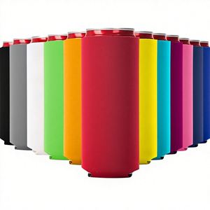 Fundas Enfriadoras Delgadas para Latas, Paquete de 12, Plegables de Neopreno, Aislantes para Latas de 12oz, Enfriadores Delgados para Bebidas, Cerveza, Refrescos, Listos para Sublimación - Product Image 1
