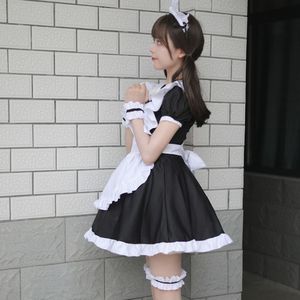 Zixiao Maid Costume Black Lolita Style Dress Women Adult Anime Cosplay Uniform Plus Size - Product Image 1