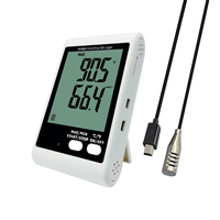 Registrador de Datos de Temperatura y Humedad con Sonda Externa DT20E, Registrador de Datos de Alta Temperatura, Sensor de Temperatura y Humedad, Alarma Sonora y Luminosa