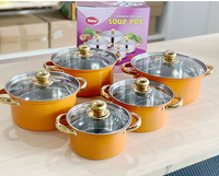 Ensemble de casseroles en acier inoxydable 10 pièces avec casserole et faitout, design moderne écologique, compatible gaz et induction