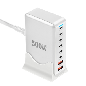 Tendance Produits Chauds 6C2A 8 Port USB Type C Station De Charge 500W Gan Charge Rapide pour Ordinateur Portable Téléphone Mobile pour Écouteurs Cadeau - Product Image 1