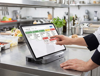 Tablette Android 12 pouces NFC MTK G99 4G LTE Écran 2K Incell Tablette de commande de restaurant Charge PD Ports RJ45 Support Kiosque de point de vente
