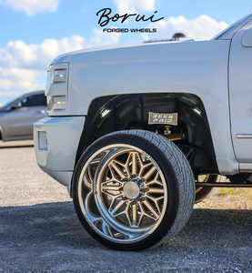 Jantes de camion Borui Kg1 24 pouces 20x10 20x12 noires à face usinée 4X4 5X127 5x139.7 6x139.7 Jantes en alliage concave à mailles profondes - Product Image 5