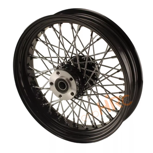 Juego de Ruedas de Acero Negro Reforzado de 16-21 Pulgadas para <span class=keywords><strong>Harley</strong></span> Davidson, Tipo Tubo, para Motocicletas Cruiser y Todoterreno - Product Image 6