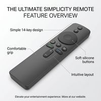 Control Remoto Universal Inteligente de 14 Teclas, Delgado, con Aprendizaje por Voz, 433MHz, para Android TV Box, Televisor Inteligente, Proyector, PC de Escritorio