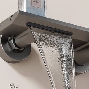 Ensemble de douche en aluminium d'ingénierie hôtelière avec tige de levage et pommeau de douche à main pressurisé support de rangement robinet de baignoire cascade - Product Image 3