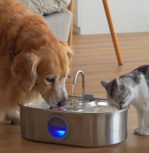 13L ekstra besar baja tahan karat air mancur kucing 12l Dispenser air hewan peliharaan otomatis mangkuk Dispenser air anjing dengan Filter - Product Image 2