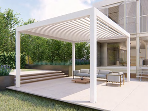 Pérgola manual de aluminio moderna para uso en exteriores como un elegante pabellón o cenador suministro al por mayor - Product Image 6