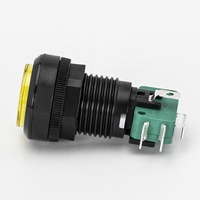 Bouton rond en plastique LED 12V pour jeu d'arcade, bouton poussoir de défilement géant de 23,6 mm, interrupteur 16A