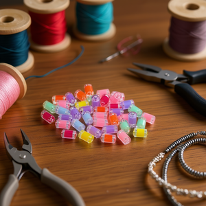 Perline Multicolore Ilan 7x12mm per Creazione di Gioielli - Product Image 2