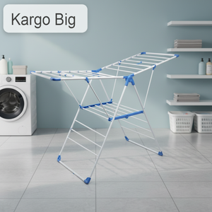 Tendedero de Ropa Plegable de Acero de un Solo Nivel para Ahorrar Espacio en el Balcón del Apartamento - Product Image 3