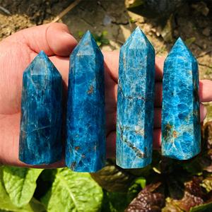Vente en gros de pierres de cristal d'apatite bleue naturelle polie de style bohème, tour de cristal pour décoration d'intérieur unique et cadeaux de vacances - Product Image 6