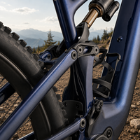 Vélo de montagne électrique Enduro Trail OEM, cadre carbone, suspension intégrale, 105 Nm, 840 Wh, moteur central, fourche 160 mm, E-MTB